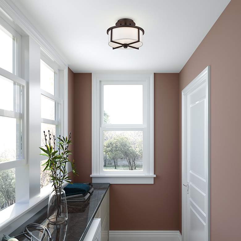 Image 7 Wesley 2 Light Bronze Ceiling Mount more views