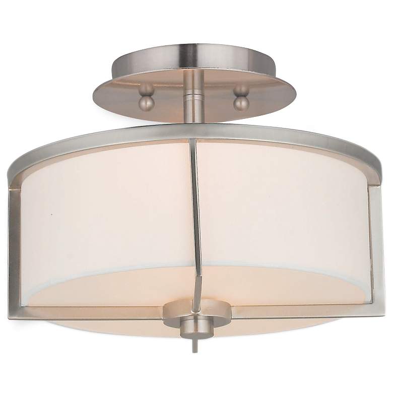 Image 1 Wesley 2 Light Brushed Nickel Ceiling Mount