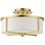 2_Wesley 2 Light Satin Brass Semi Flush