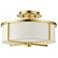 Wesley 2 Light Satin Brass Semi Flush