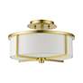 3_Wesley 2 Light Satin Brass Semi Flush more views