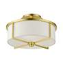 4_Wesley 2 Light Satin Brass Semi Flush more views