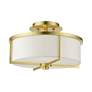 7_Wesley 2 Light Satin Brass Semi Flush more views