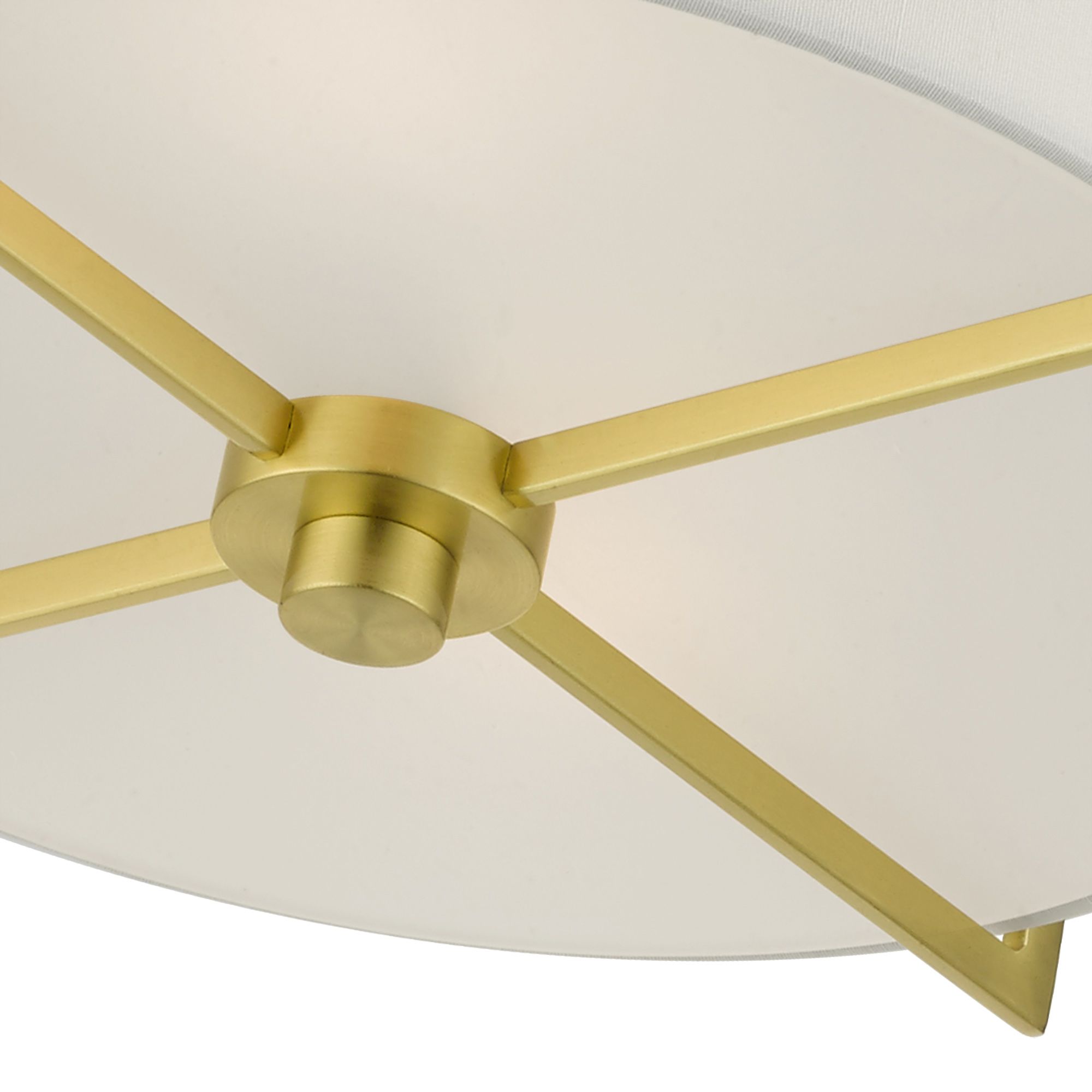 Wesley 2 Light Satin Brass Semi Flush