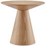 Wesley 23 1/2" Wide Oak Veneered Wood Round Side Table in scene