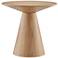 Wesley 23 1/2" Wide Oak Veneered Wood Round Side Table