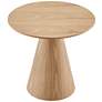 Wesley 23 1/2" Wide Oak Veneered Wood Round Side Table in scene