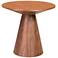 Wesley 23 1/2" Wide Walnut Veneered Wood Round Side Table