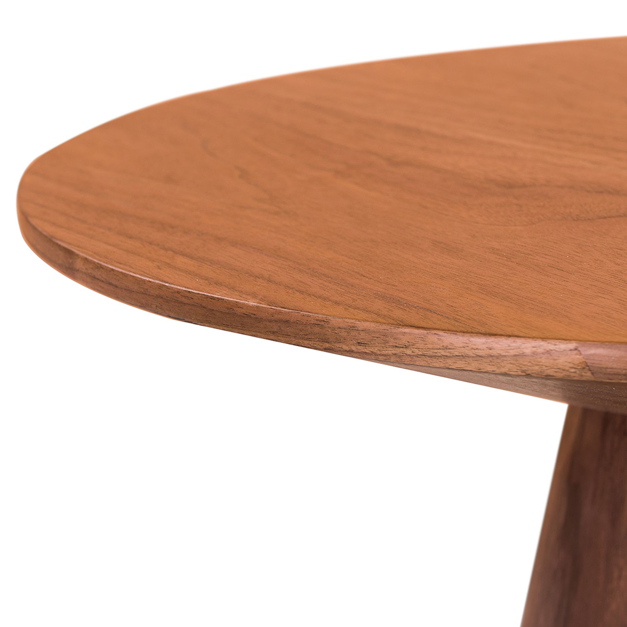 Image 4 Wesley 23 1/2" Wide Walnut Veneered Wood Round Side Table more views