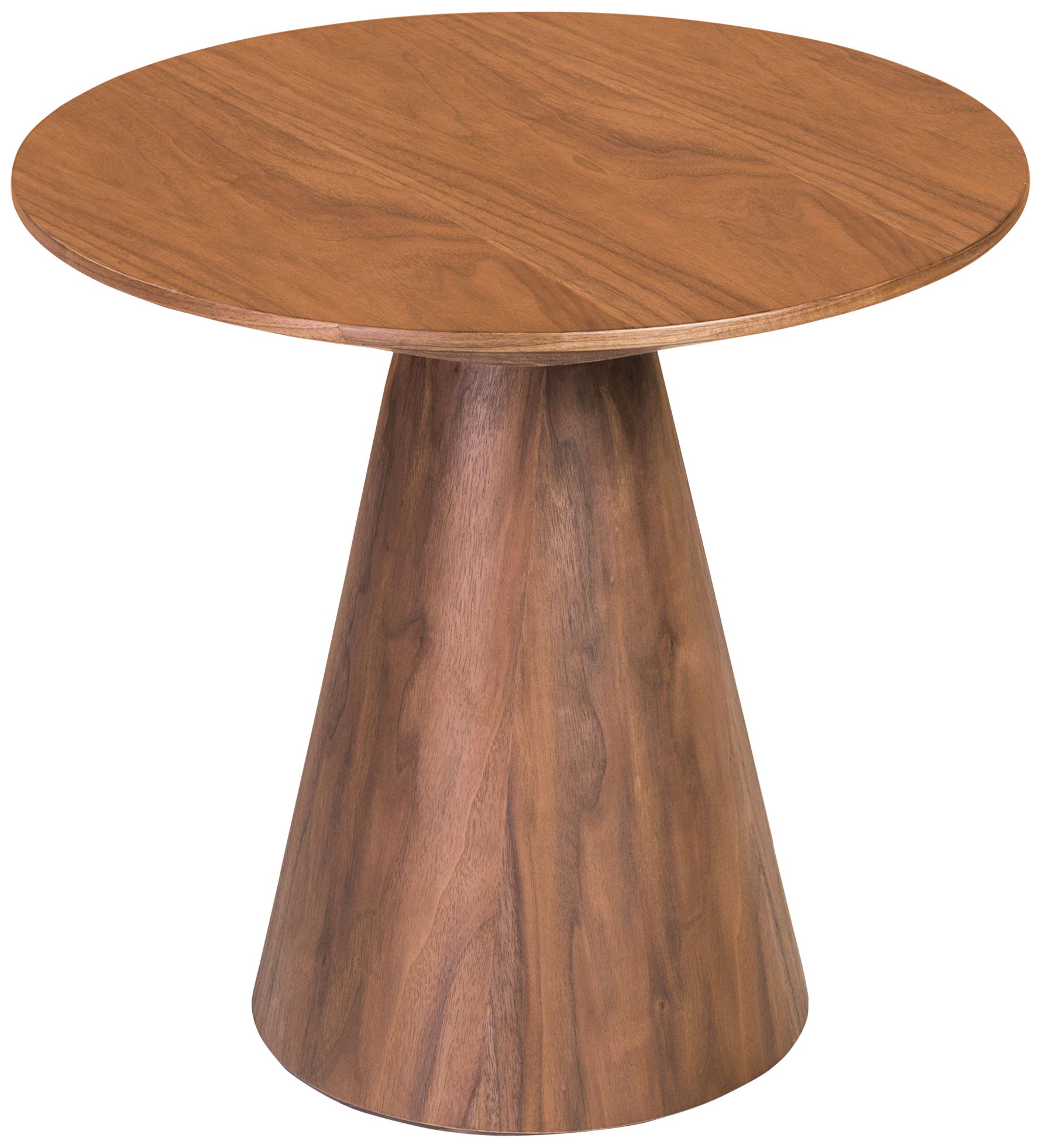 Image 5 Wesley 23 1/2" Wide Walnut Veneered Wood Round Side Table more views