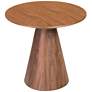 Wesley 23 1/2" Wide Walnut Veneered Wood Round Side Table in scene