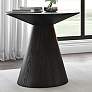 2_Wesley 23 1/2"W Ash Veneered Matte Black Round Side Table