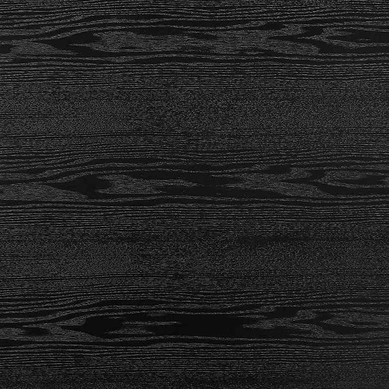 Image 5 Wesley 23 1/2"W Ash Veneered Matte Black Round Side Table more views