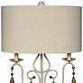 Wesley 29" Distressed White and Brown Beaded Table Lamp