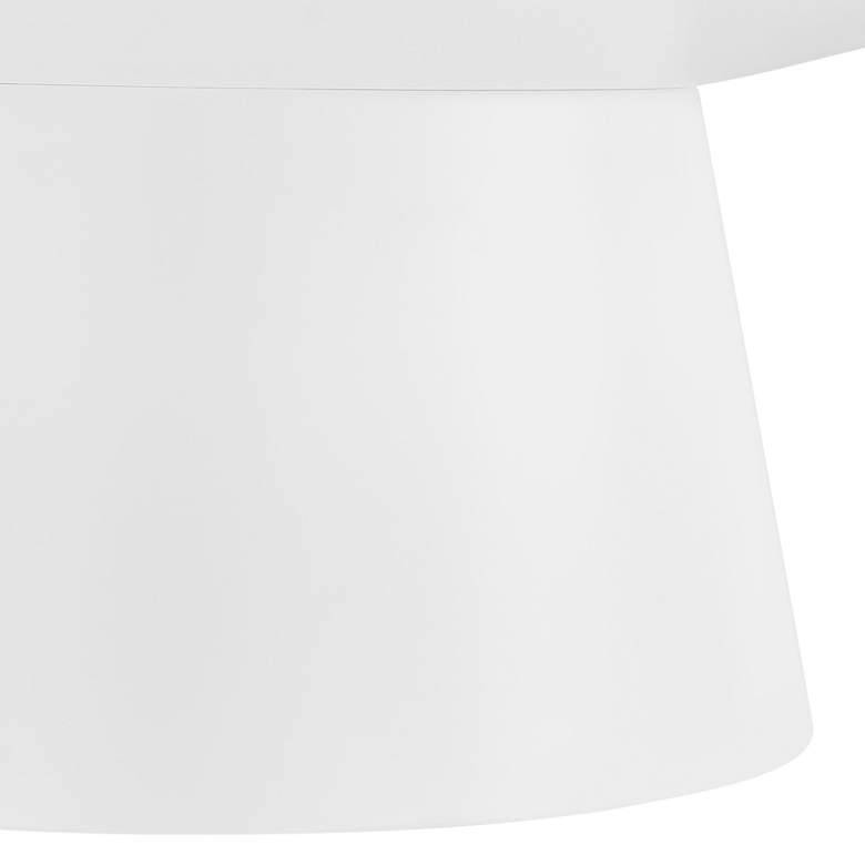 Image 3 Wesley 35 1/2" Wide White Lacquered Wood Round Coffee Table more views
