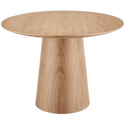 Wesley 53 1/4&quot; Wide Oak Veneered Wood Round Dining Table