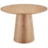 Wesley 53 1/4" Wide Oak Veneered Wood Round Dining Table