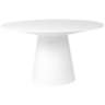 Wesley 53 1/4" Wide White Lacquered Wood Round Dining Table