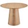 Wesley 53" Wide Oak Veneered Wood Round Dining Table