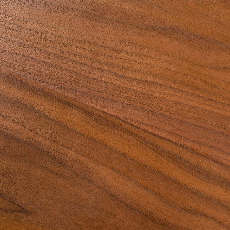 Image 3 Wesley 53" Wide Walnut Veneered Wood Round Dining Table more views
