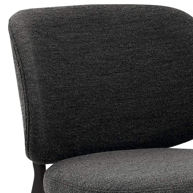 Image 2 Wesley Deep Gray Boucle Fabric Accent Chairs Set of 2 more views