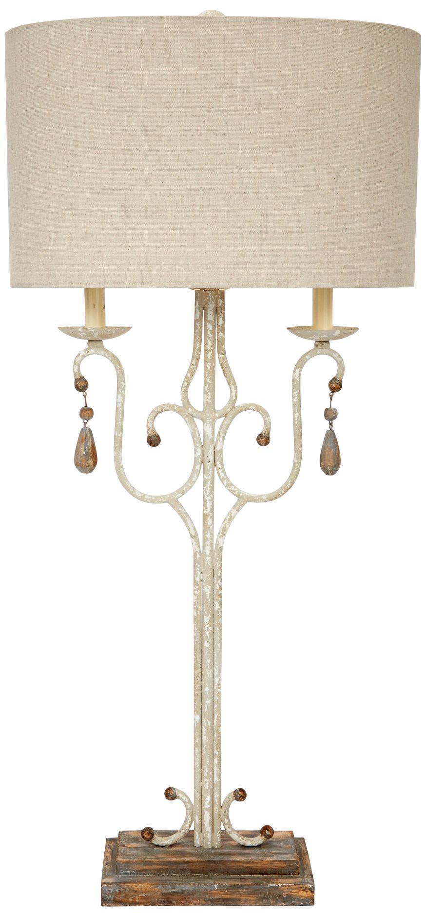 distressed buffet lamp