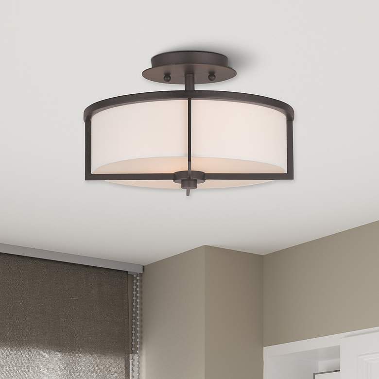 Image 1 Wesley Semi Flush Ceiling Light