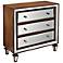 Wesley Wood and Mirror 3-Drawer Cabinet