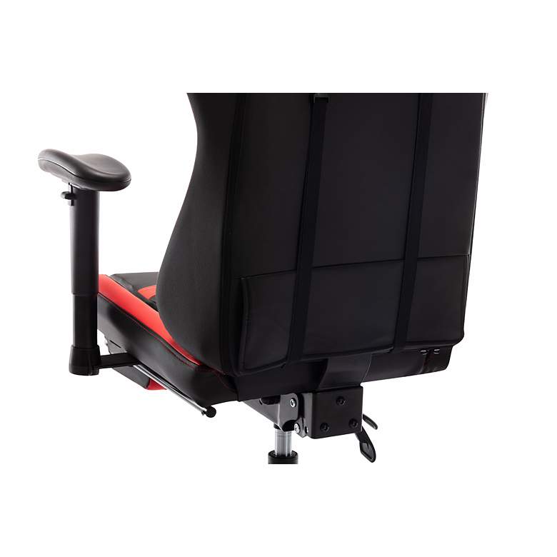 Image 5 Wessex Black Red Faux Leather Adjustable Gaming Chair more views
