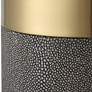 3_Wessex Gray Faux Shagreen Pillar Candle Holders Set of 2 more views