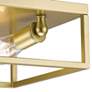 Wesson 12" Wide Olympic Gold Metal 2-Light Ceiling Light