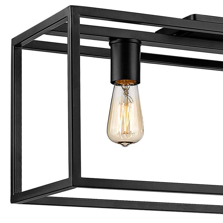 Image 2 Wesson 25 1/4" Wide Matte Black 3-Light Ceiling Light more views