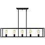 2_Wesson 41" Wide Black 5-Light Linear Chandelier