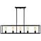 Wesson 41" Wide Black 5-Light Linear Chandelier