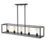 5_Wesson 41" Wide Black 5-Light Linear Chandelier more views