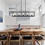 6_Wesson 41" Wide Black 5-Light Linear Chandelier more views
