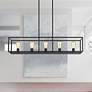 Thumbnail1 of Wesson 41" Wide Matte Black 5-Light Linear Pendant