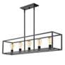 Thumbnail4 of Wesson 41" Wide Matte Black 5-Light Linear Pendant more views