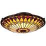 West End 17" Wide Tiffany-Style Sunflower Ceiling Light