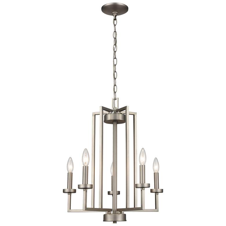 Image 1 West End 20" Wide 6-Light Chandelier - Brushed Nickel