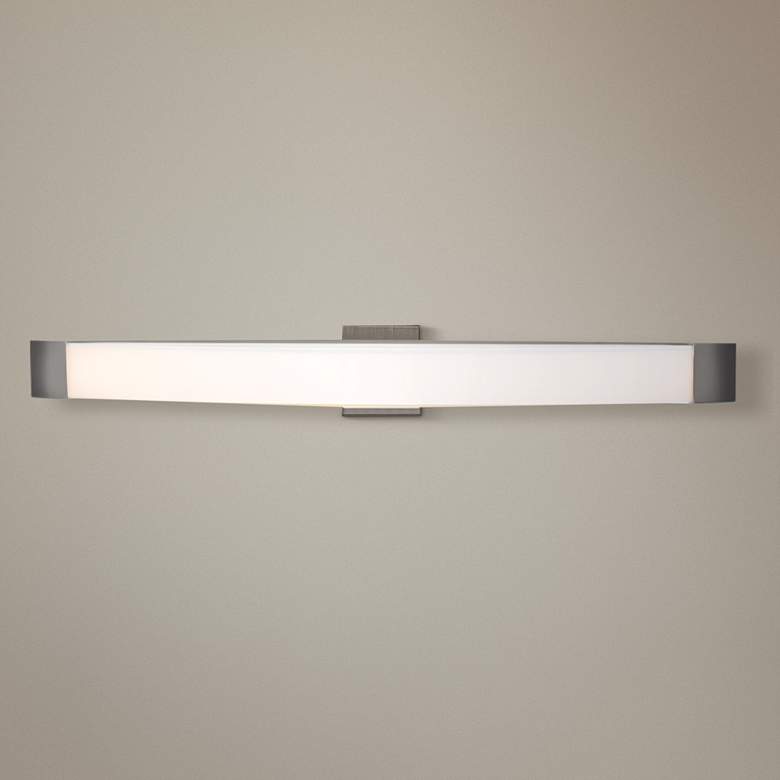 Image 1 West End 39 inch Wide Brushed Steel LED Bath Light