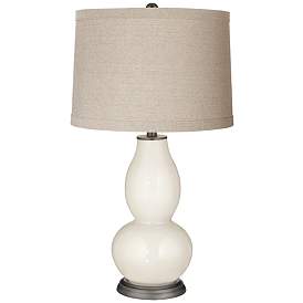 Image1 of West Highland Natural Linen Drum Shade Double Gourd Table Lamp