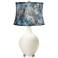 West Highland White Blue Velvet Palm Shade Ovo Table Lamp