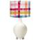 West Highland White Bold Plaid Shade Ovo Table Lamp