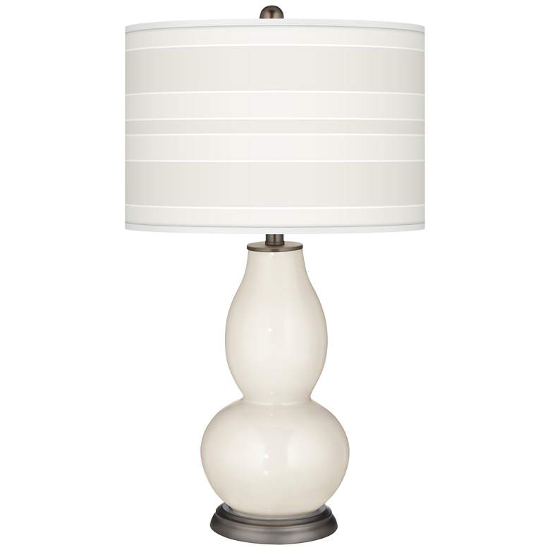 Image 1 West Highland White Bold Stripe Double Gourd Table Lamp