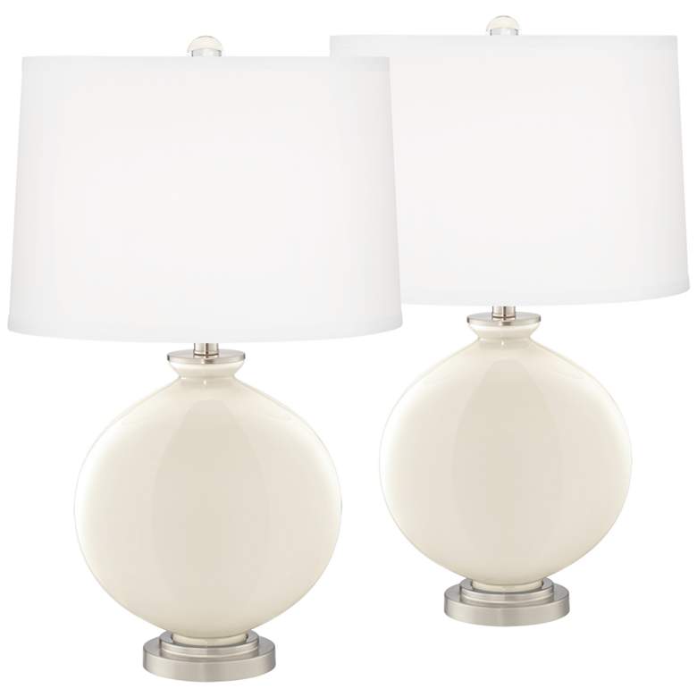 Image 2 West Highland White Carrie Table Lamp Set of 2 with Dimmers