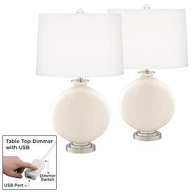 Image1 of West Highland White Carrie Table Lamp Set of 2 with Dimmers