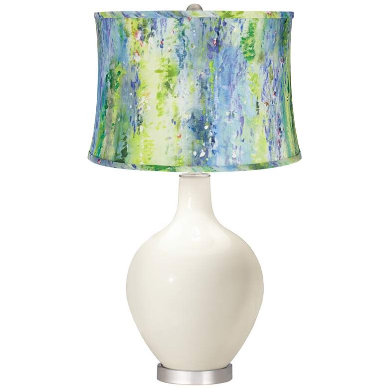 Image 1 West Highland White Cool Watercolor Shade Ovo Table Lamp
