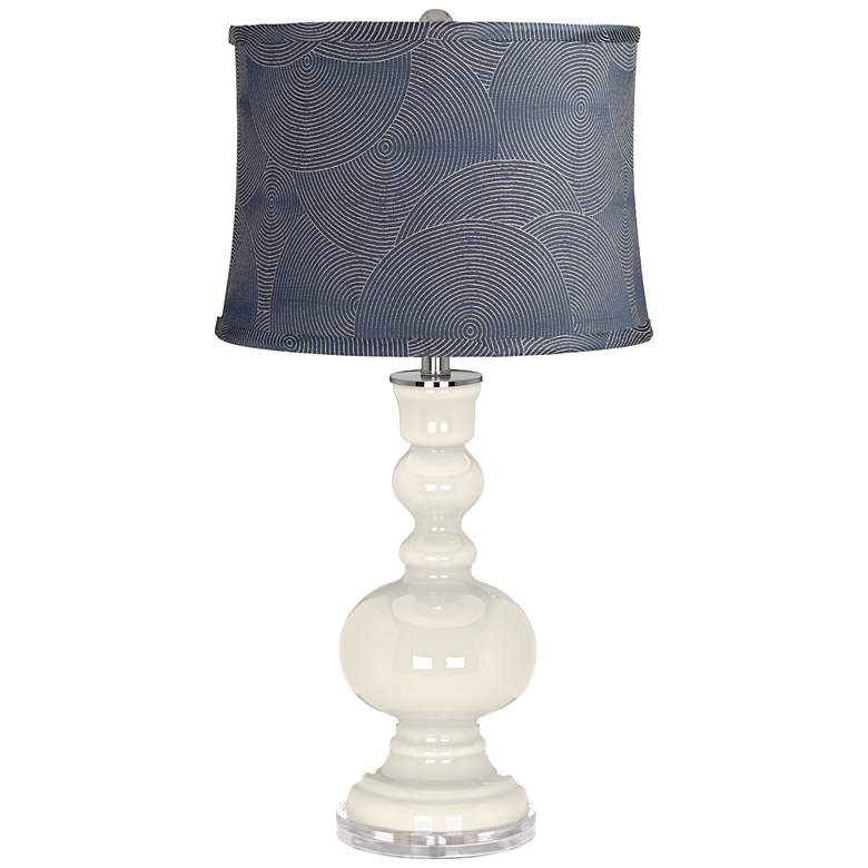 Image 1 West Highland White Croydon Navy Shade Apothecary Table Lamp