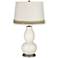 West Highland White Double Gourd Lamp with Scallop Lace Trim